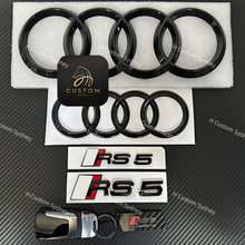 Load image into Gallery viewer, RS5 Gloss Black Full Badges Package For Audi RS5 2013-2023 Exclusive Pack
