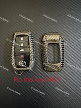 Load image into Gallery viewer, Land Cruiser Genuine Carbon Fiber Keyring Key Fob Cover For Toyota Land Cruiser Model Custom Made Exclusive Gift
