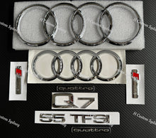 Load image into Gallery viewer, OEM Chrome Q7 55TFSI  Badges Package For Audi Q7 Sline 4M 2020-2023 Models
