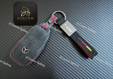 Load image into Gallery viewer, A45S Alcantara Keyring Keychain Key Cover For Mercedes A45S AMG Custom Made Exclusive Gift
