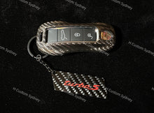 Load image into Gallery viewer, Premium Fiber Key Fob Cover Case For Porsche Turbo S Exclusive Gift
