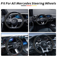 Load image into Gallery viewer, Luxury Custom Alcantara Steering Wheel Cover – Handmade Custom Fit for Mercedes A C E S GLC GLE GLS All Models – Anti-Slip &amp; Heated Wheel Compatible for Mercedes Models
