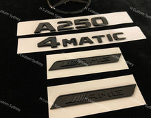 Load image into Gallery viewer, Gloss Black A250 4 matic Badges Package For Mercedes AMG A250 W177 V177 Exclusive Pack
