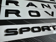 Load image into Gallery viewer, OEM Gloss Black Range Rover Badges Package For Range Rover Sport Exclusive Pack
