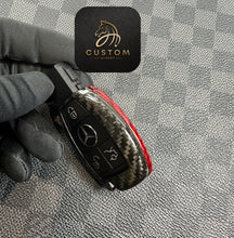 Load image into Gallery viewer, AMG GTR Premium Genuine Carbon Fiber Key Fob Cover Pack For Mercedes AMG GTR C190 Models Exclusive Made
