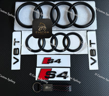 Load image into Gallery viewer, S4 Matte Black Full Badges Package For Audi S4 B8 B9 Exclusive Pack
