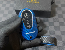 Load image into Gallery viewer, Luxury Carbon Fiber Key Fob Cover Case For Mercedes AMG New C E GLC S EQ Class W206 X254 W223 C236 W214 X290 Exclusive Made
