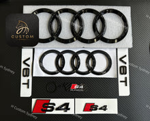 Load image into Gallery viewer, S4 Gloss Black Badges Package For Audi S4 B8 B9 2013-2023 Models
