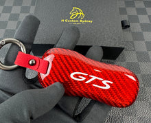 Load image into Gallery viewer, Porsche GTS Premium Carbon Fiber Key Fob Cover Case For Porsche Cayenne Taycan Panamera 911 Custom Made
