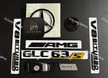 Load image into Gallery viewer, GLC63S Gloss Black Badges Package For Mercedes GLC63S X253 C253 2019-2023 Exclusive Pack
