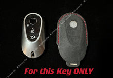 Load image into Gallery viewer, Premium Alcantara Leather Key Fob Cover Case For Mercedes C43 W206 Custom Made Exclusive Gift
