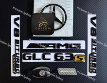 Load image into Gallery viewer, GLC63S Gloss Black Badges Package For Mercedes GLC63S X253 C253 Exclusive Pack
