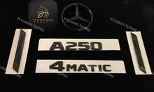 Load image into Gallery viewer, Gloss Black A250 4 matic Badges Package For Mercedes AMG A250 W177 V177 Exclusive Pack
