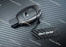 Load image into Gallery viewer, Black Series Premium Genuine Carbon Fiber Key Fob Cover Pack For Mercedes AMG Models Exclusive Made
