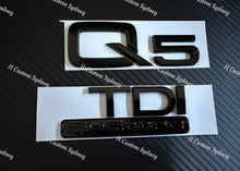 Load image into Gallery viewer, Q5 Gloss Black Full Badges Package For Audi Q5 TDI Exclusive Pack
