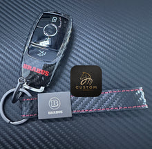 Load image into Gallery viewer, Brabus Style Premium Genuine Carbon Fiber Key Cover Case FOB For Mercedes AMG Model A45s CLA45s C63s E63S GLB35 GLC63S GLE63s C43 E53 G63 Exclusive Made
