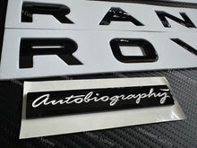 Load image into Gallery viewer, OEM Gloss Black Range Rover Badges Package For Range Rover Autobiography Exclusive Pack
