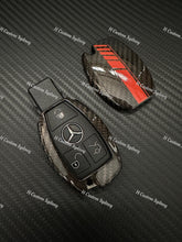 Load image into Gallery viewer, Premium Genuine Carbon Fiber Key Fob Cover Pack For Mercedes A45 CLA45 GLA45 C43 C63S GLC63s GLE63S GLS63 Exclusive Made
