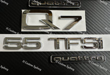 Load image into Gallery viewer, OEM Chrome Q7 55TFSI  Badges Package For Audi Q7 Sline 4M 2020-2023 Models
