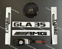 Load image into Gallery viewer, GLA35 Gloss Black Full Badges Package For Mercedes GLA35 H247 AMG Exclusive Pack
