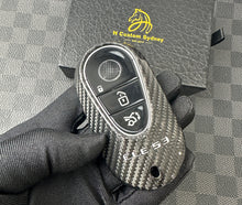 Load image into Gallery viewer, Premium Carbon Fiber Key Fob Cover For Mercedes AMG New CLE53 Model Exclusive Edition

