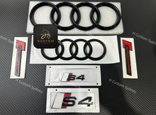 Load image into Gallery viewer, S4 Gloss Black Badges Package For Audi S4 B8 Supercharged Models
