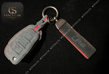 Load image into Gallery viewer, Premium Alcantara Leather RS logo Key Fob Cover Case For Audi RS3 RSQ3 TTRS models Exclusive Made
