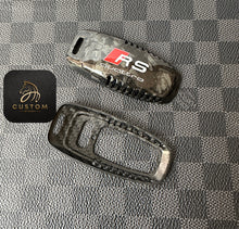 Load image into Gallery viewer, Premium Forged Carbon Fiber Key Cover Keyring Package for Audi RS3 RS6 RS7 RSQ8 RS Etron GT
