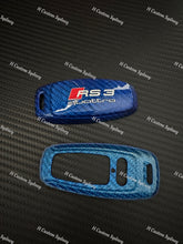 Load image into Gallery viewer, Premium Genuine Fiber Key Fob Cover For New 8Y RS3 Custom Made Exclusive Gift
