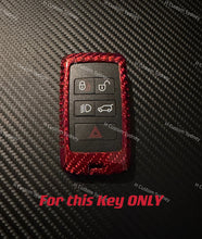 Load image into Gallery viewer, Premium Genuine  Fiber Key Fob Cover For Land Rover Range Rover SVR Exclusive Edition
