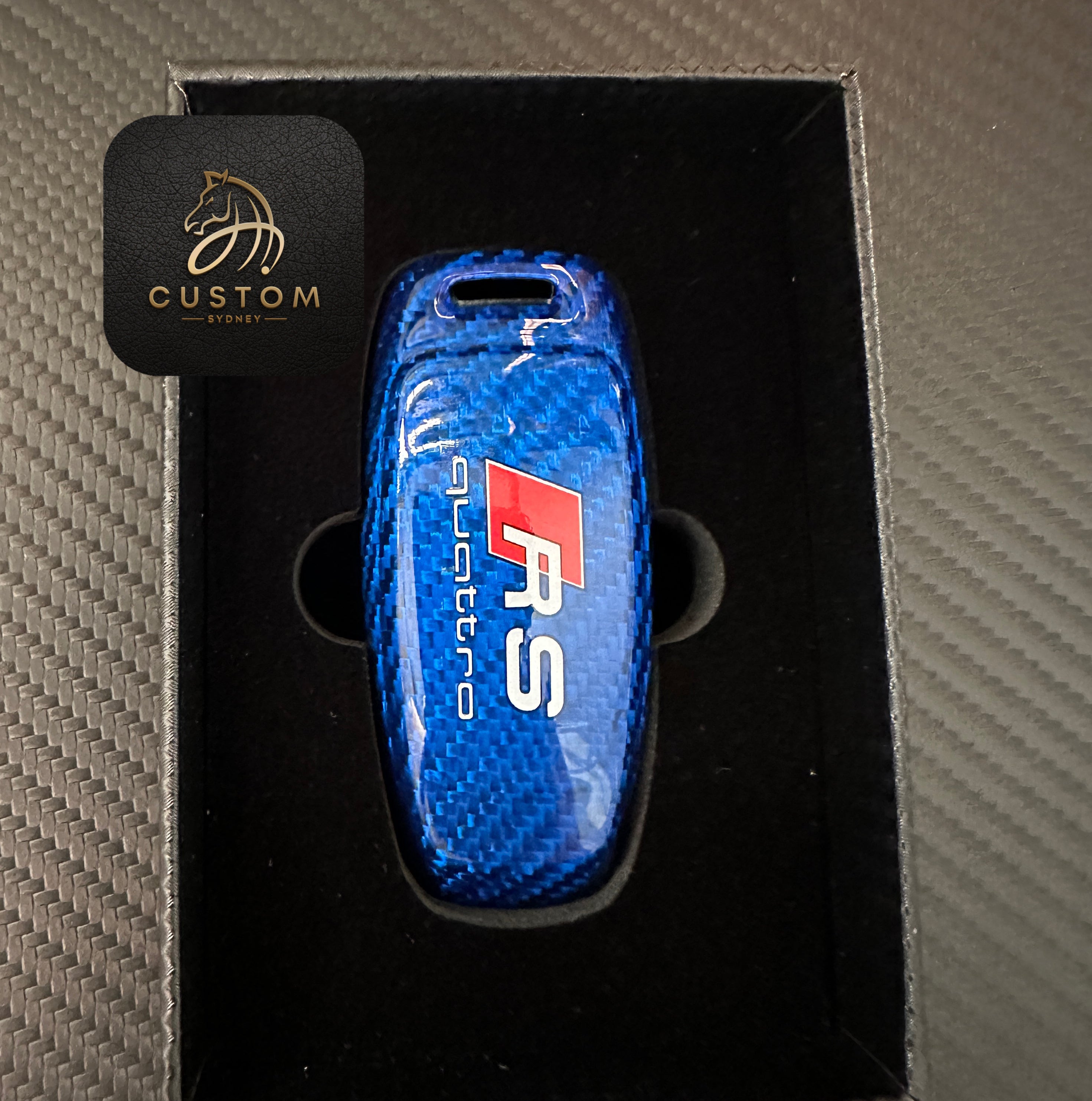 Premium Fiber Key Fob Cover Case For Audi New RS3 RS6 RS7 RSQ8 Exclusi ...