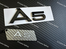 Load image into Gallery viewer, A5 Gloss Black Full Badges Package For Audi A5 F5 45TFSI Quattro Exclusive Pack
