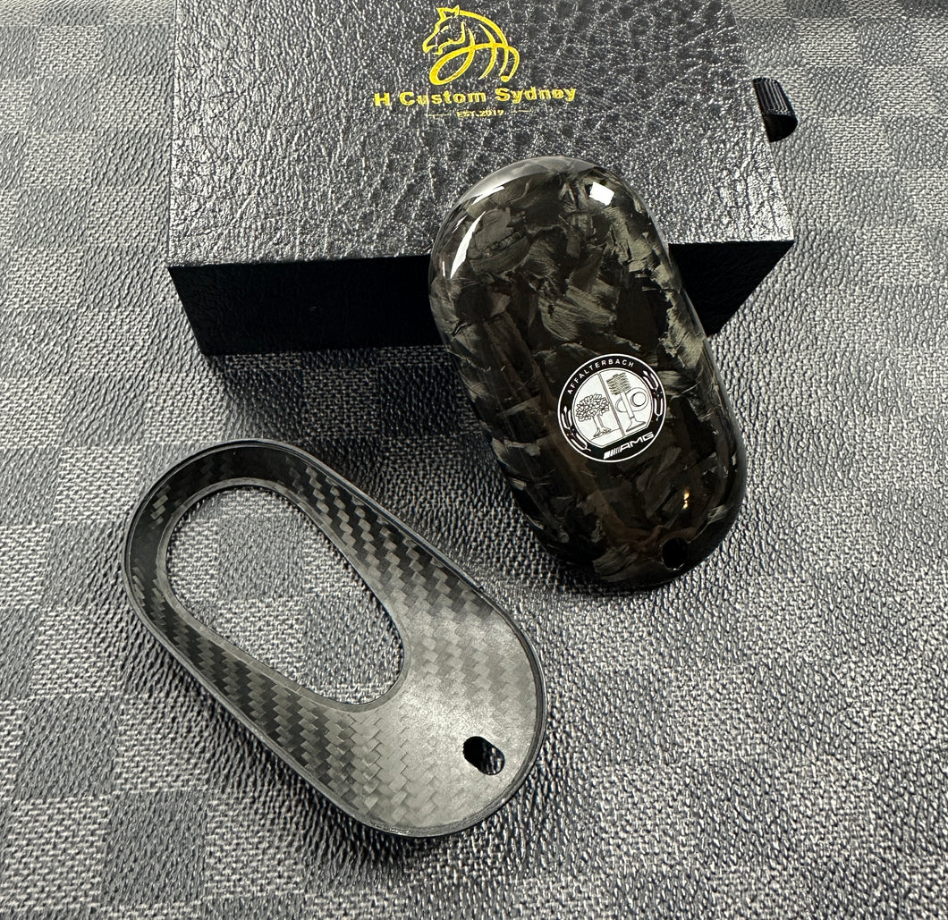 Premium Forged Carbon Fiber Key Fob Cover For Mercedes AMG C GLC E S EQ Class W206 X254 W223 Exclusive Made