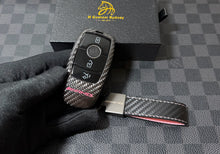 Load image into Gallery viewer, Luxury Genuine Carbon Fiber Key Cover Case For Mercedes AMG Model A C E CLA GLC GLE GLS Class Custom Made Limited Pink Edition
