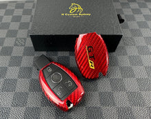 Load image into Gallery viewer, AMG GTR Premium Genuine Carbon Fiber Key Fob Cover Pack For Mercedes AMG GTR C190 Models Exclusive Made
