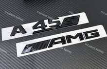 Load image into Gallery viewer, A45S Gloss Black Full Black Badges Emblems Package For Mercedes A45S W177 Exclusive Night Edition Pack
