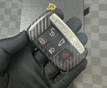 Load image into Gallery viewer, Premium Carbon Fiber Key Fob Cover Pack For Land Rover Range Rover Jaguar Models Custom Made Exclusive Edition
