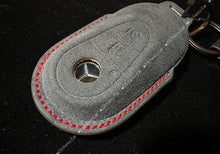 Load image into Gallery viewer, Premium Alcantara Leather Key Fob Cover Case For Mercedes C43 W206 Custom Made Exclusive Gift
