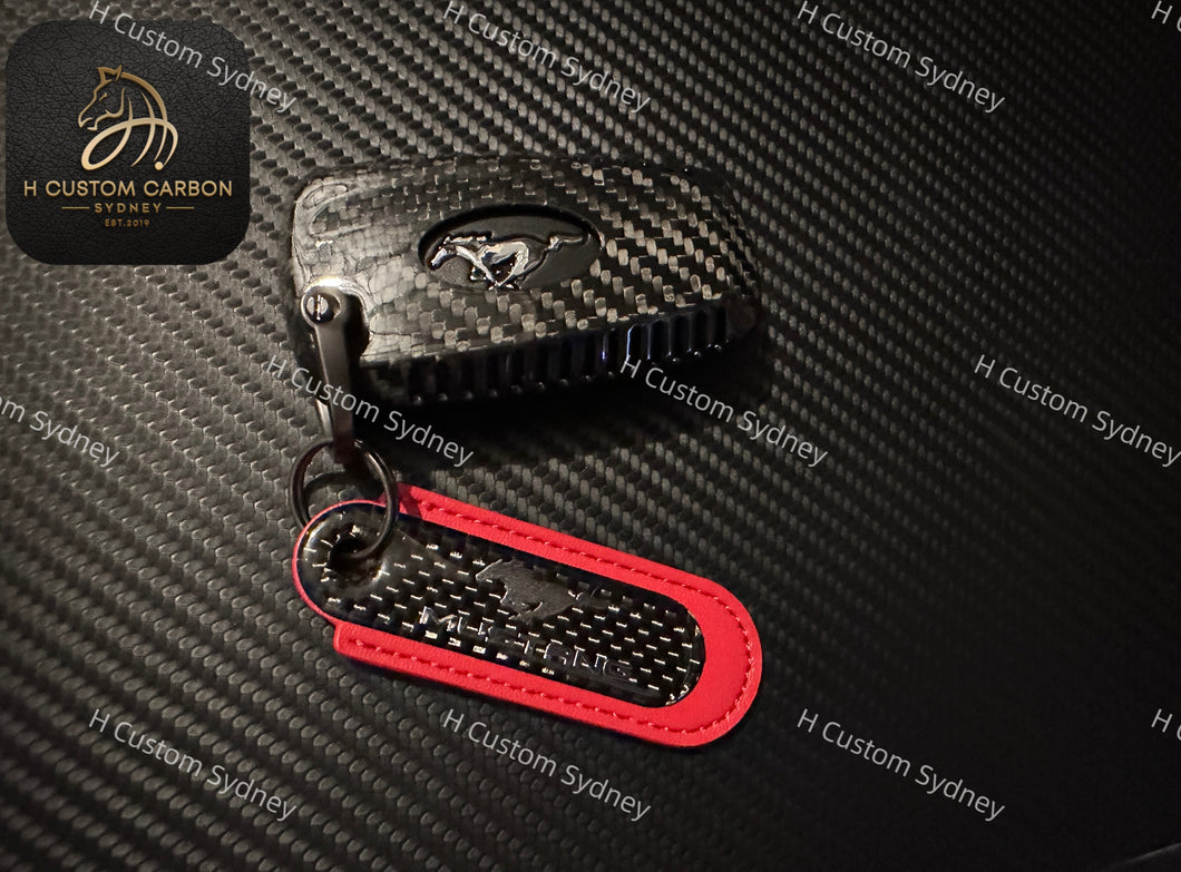 Premium Genuine Carbon Fiber Key Fob Cover For Ford Mustang Exclusive Made