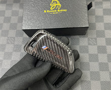 Load image into Gallery viewer, M2CS Genuine Carbon Fiber Keyring Key Fob Cover Pack For BMW New M2CS G87 2023-2026 Custom Made
