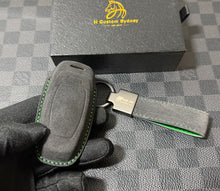 Load image into Gallery viewer, Premium Alcantara Key Fob Cover Keychain Set for Audi RS3 8Y Models Exclusive Edition
