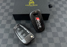 Load image into Gallery viewer, SQ2 Premium Carbon Fiber Key Fob Cover Case For Audi SQ2 Custom Made Exclusive Gift
