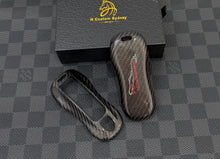 Load image into Gallery viewer, Luxury Carbon Fiber Key Fob Cover Case Fit For Porsche Car Key Fob Exclusive Weissach RS Edition
