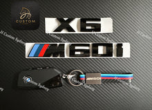 Load image into Gallery viewer, Gloss Black X6 M60i Full Badges Emblem For BMW X6 G06LCI Exclusive Pack
