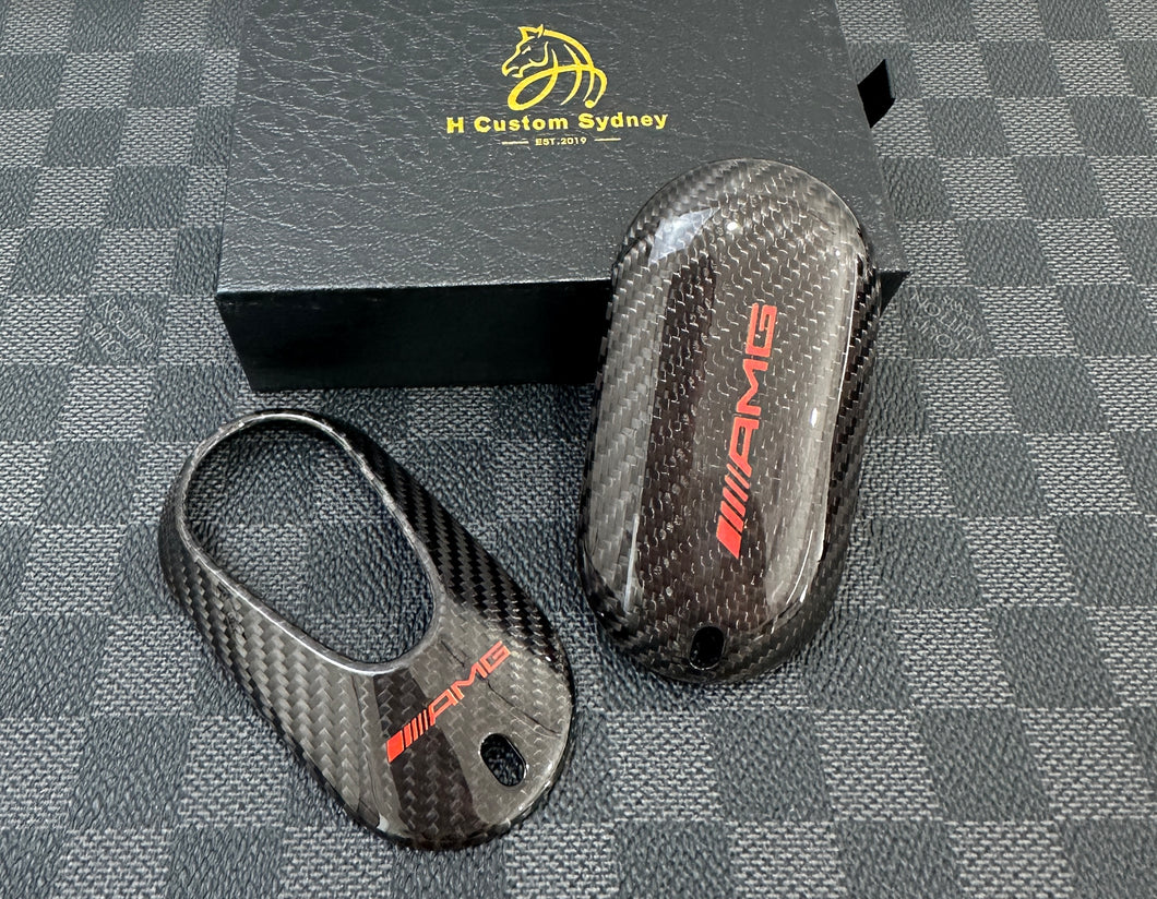 Premium Carbon Fiber Key Fob Cover Case For Mercedes AMG New C E GLC S EQ Class W206 X254 W223 C236 W214 X290 Exclusive Made