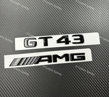 Load image into Gallery viewer, GT43 Gloss Black Full Badges Package For Mercedes AMG GT43 X290 Exclusive Pack
