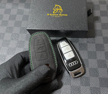 Load image into Gallery viewer, Premium Alcantara Key Fob Cover Keychain Set for Audi RS3 8Y Models Exclusive Edition
