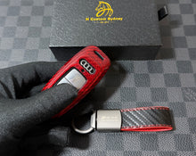 Load image into Gallery viewer, Special Edition RSQ8 Genuine Carbon Fiber Key Cover Keyring Package for Audi RSQ8 Exclusive Made Unique Gift
