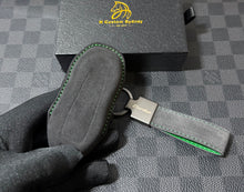 Load image into Gallery viewer, Premium Alcantara Key Case Keychain Set for Porsche Macan EV Turbo Exclusive Edition
