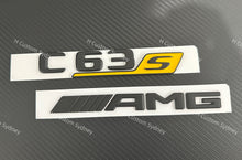 Load image into Gallery viewer, Matte Black C63S Badges Package For Mercedes C63s 2019-2023 Models Exclusive Edition One Pack
